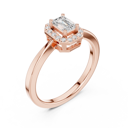 Mixed Shape Lab Grown Diamond Halo Ring