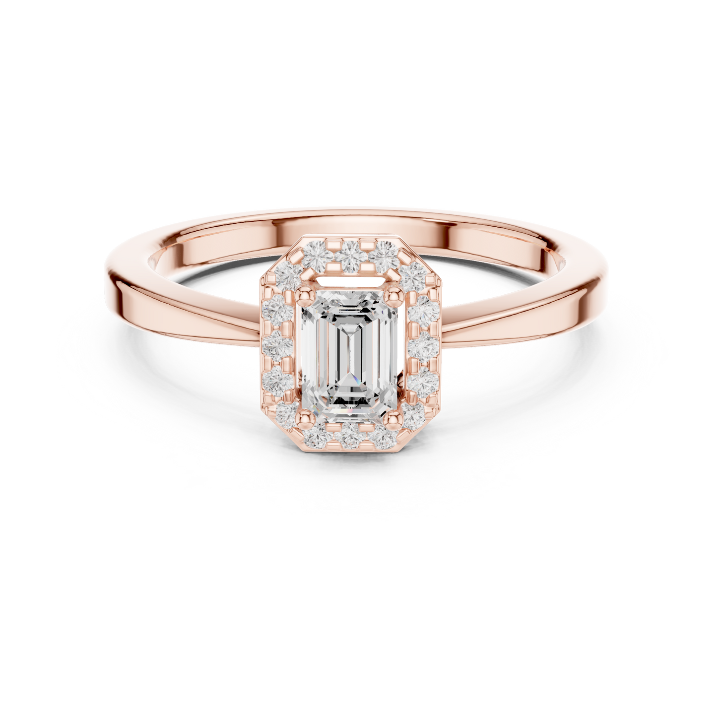 Mixed Shape Lab Grown Diamond Halo Ring