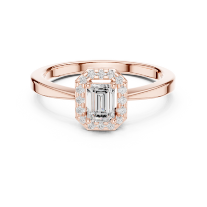 Mixed Shape Lab Grown Diamond Halo Ring