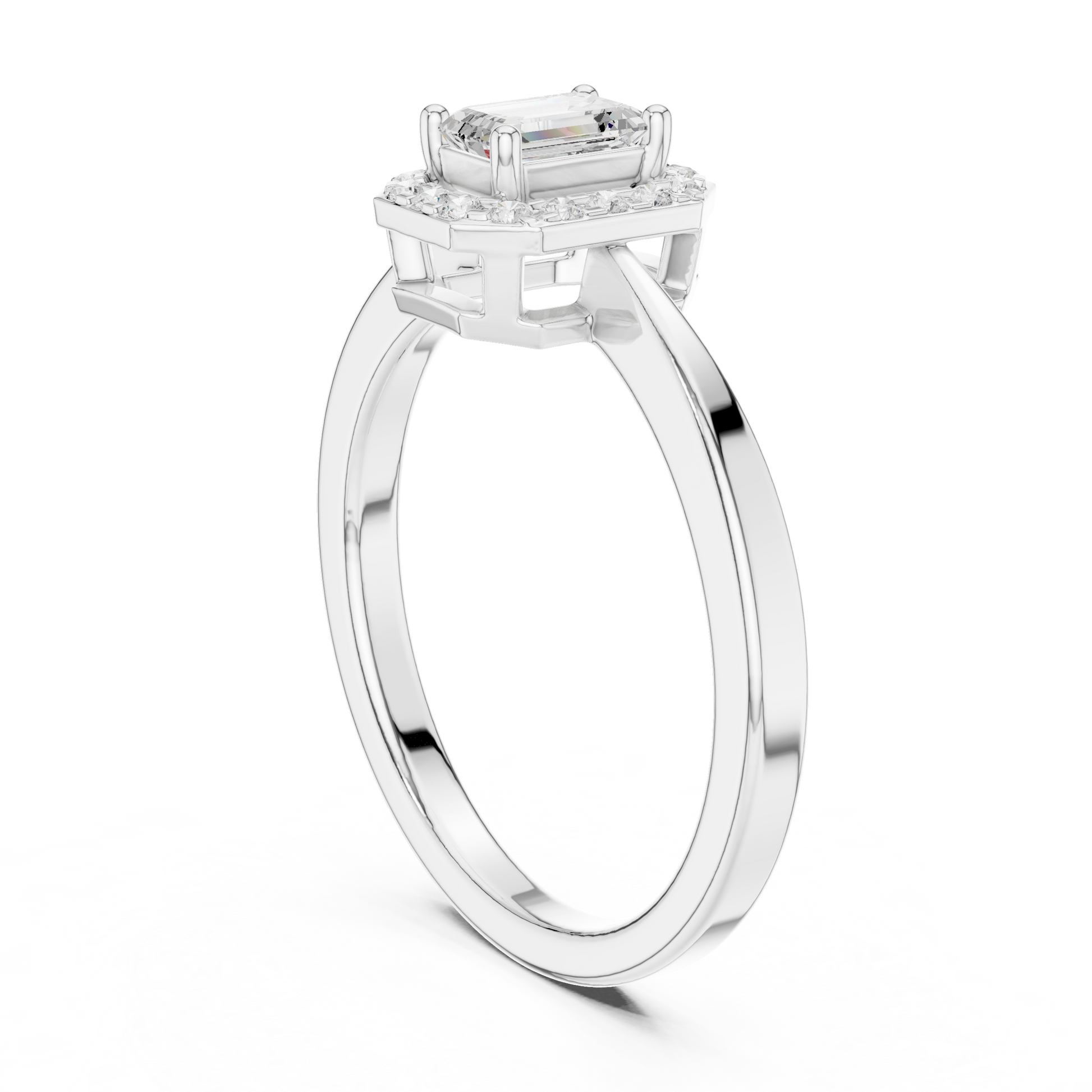 Mixed Shape Lab Grown Diamond Halo Ring