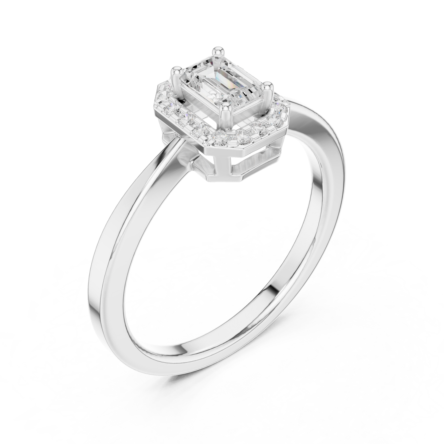 Mixed Shape Lab Grown Diamond Halo Ring
