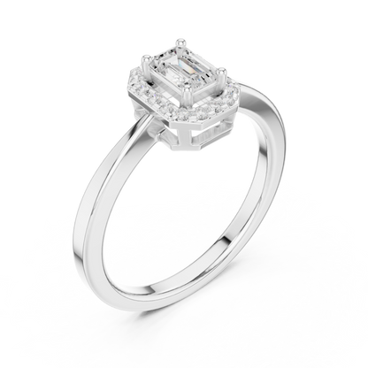 Mixed Shape Lab Grown Diamond Halo Ring