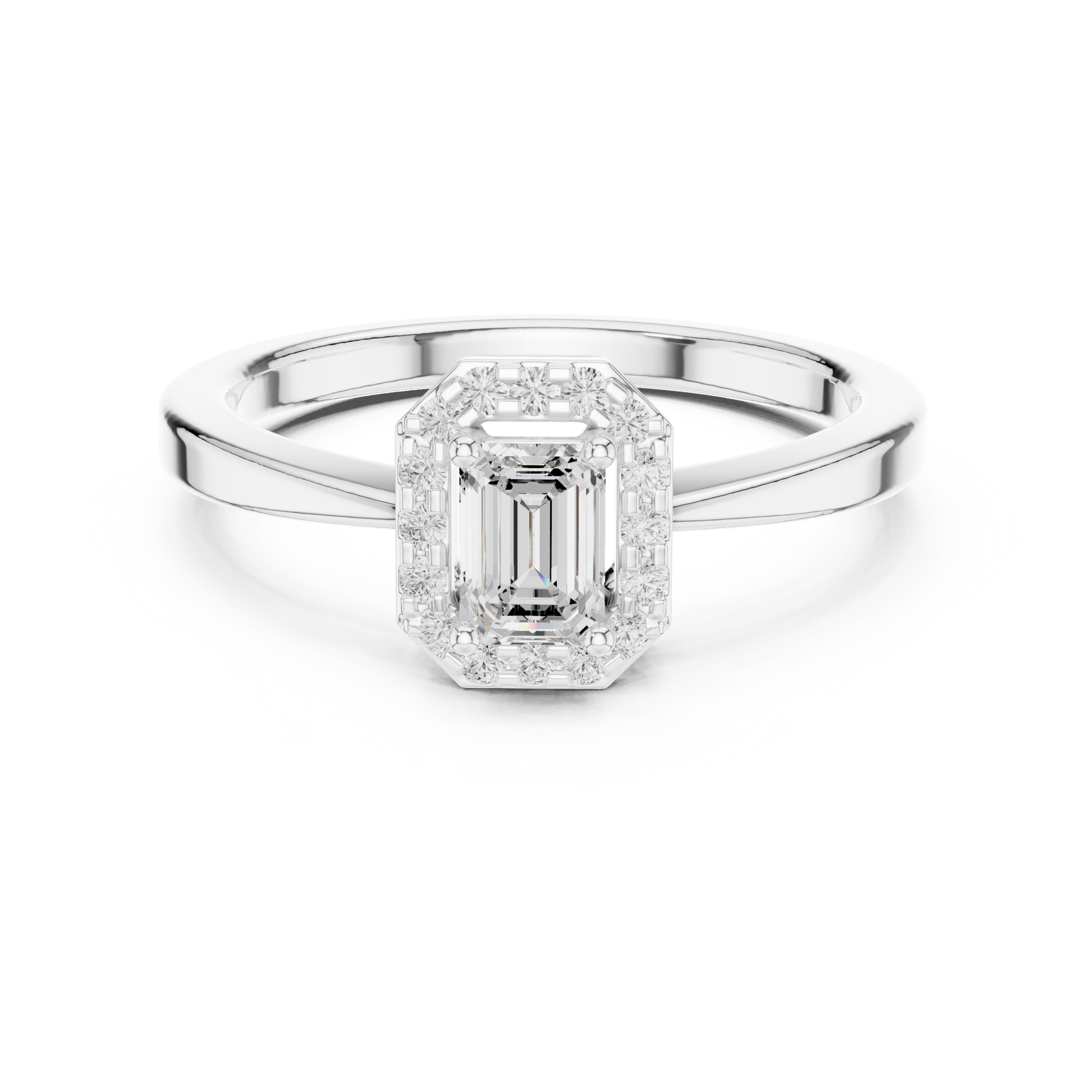 Mixed Shape Lab Grown Diamond Halo Ring