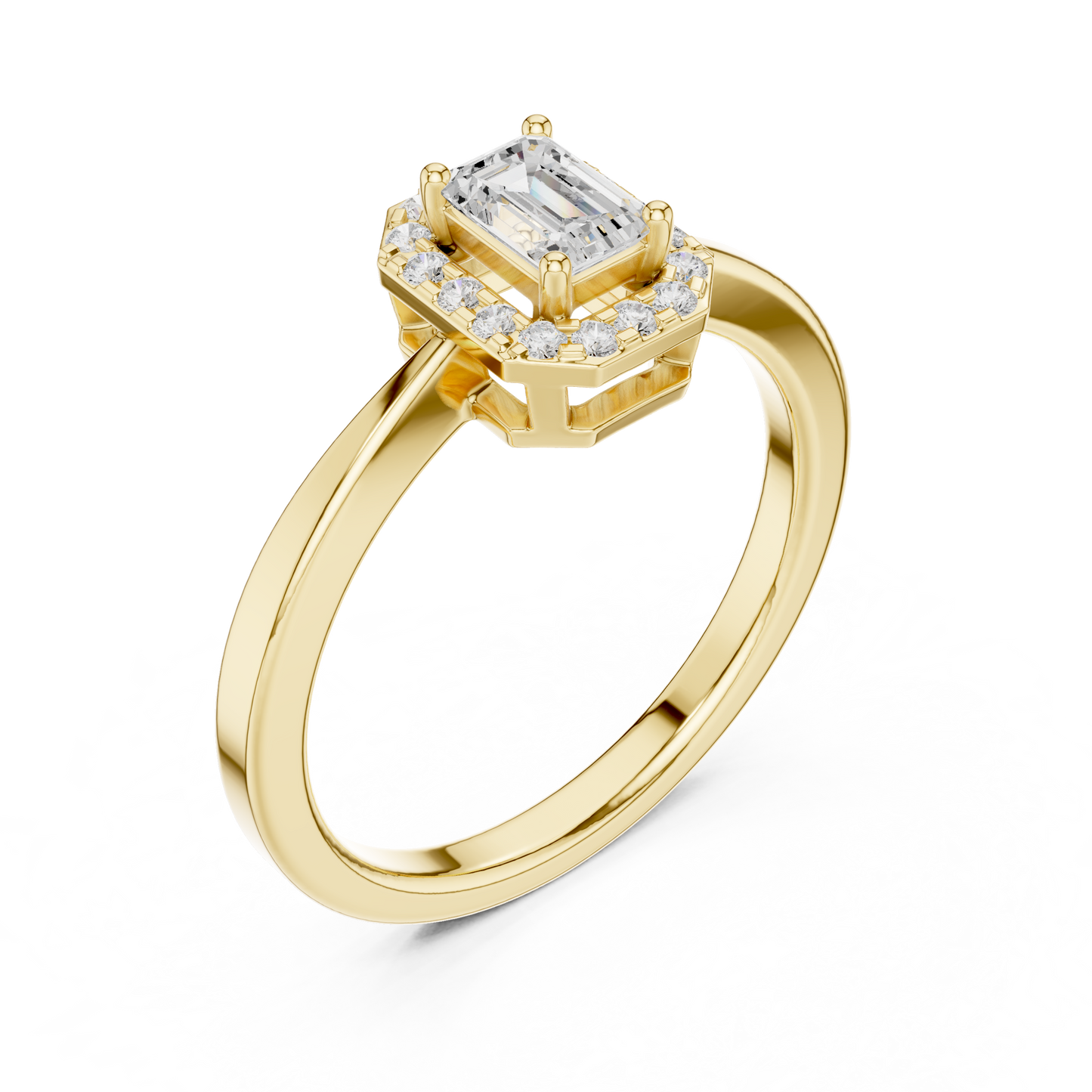 Mixed Shape Lab Grown Diamond Halo Ring