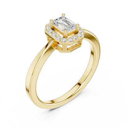 Mixed Shape Lab Grown Diamond Halo Ring