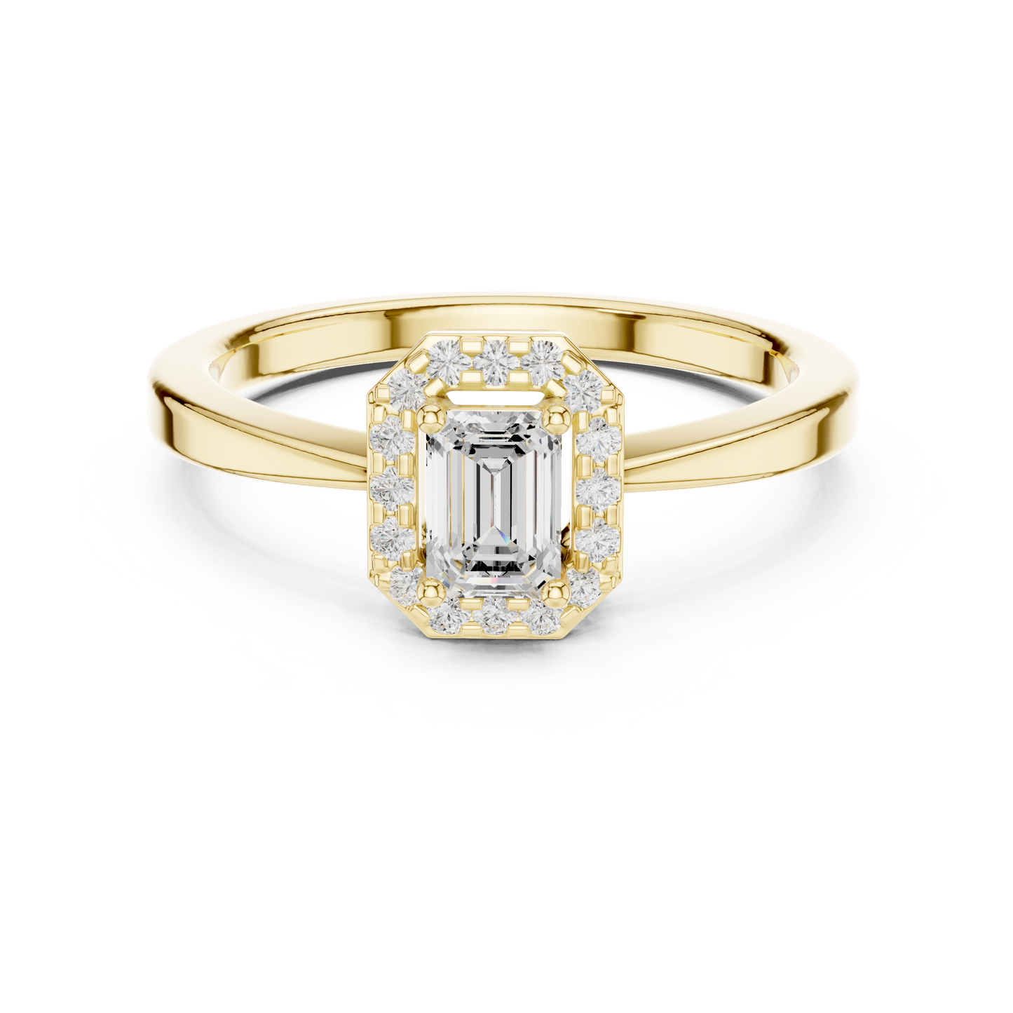 Mixed Shape Lab Grown Diamond Halo Ring