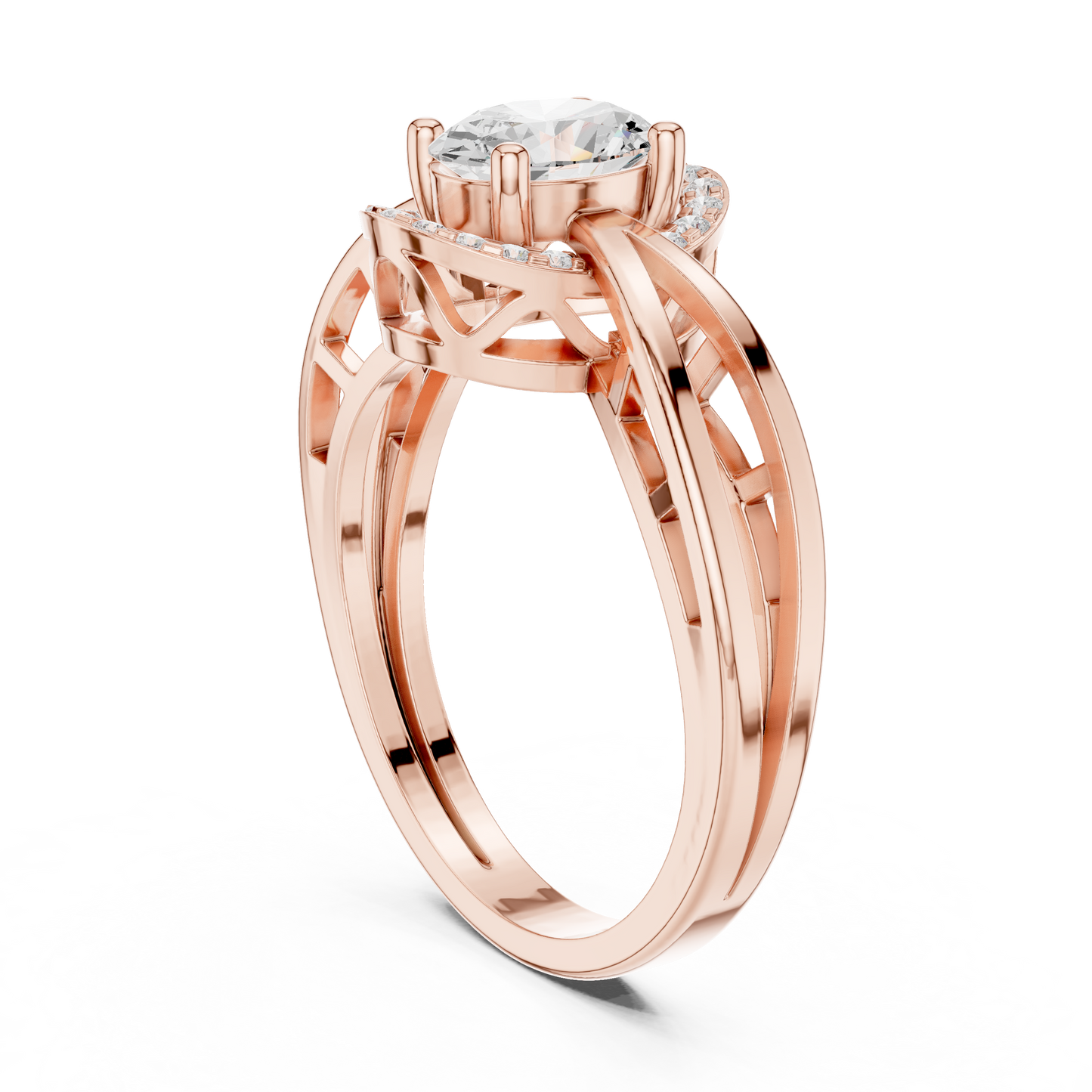 Round Halo Lab Grown Diamond Ring