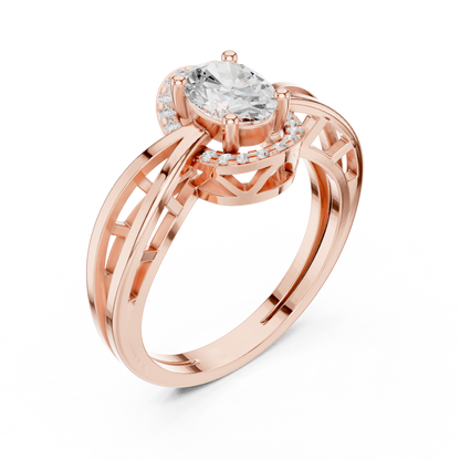 Round Halo Lab Grown Diamond Ring