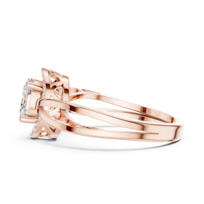 Round Halo Lab Grown Diamond Ring