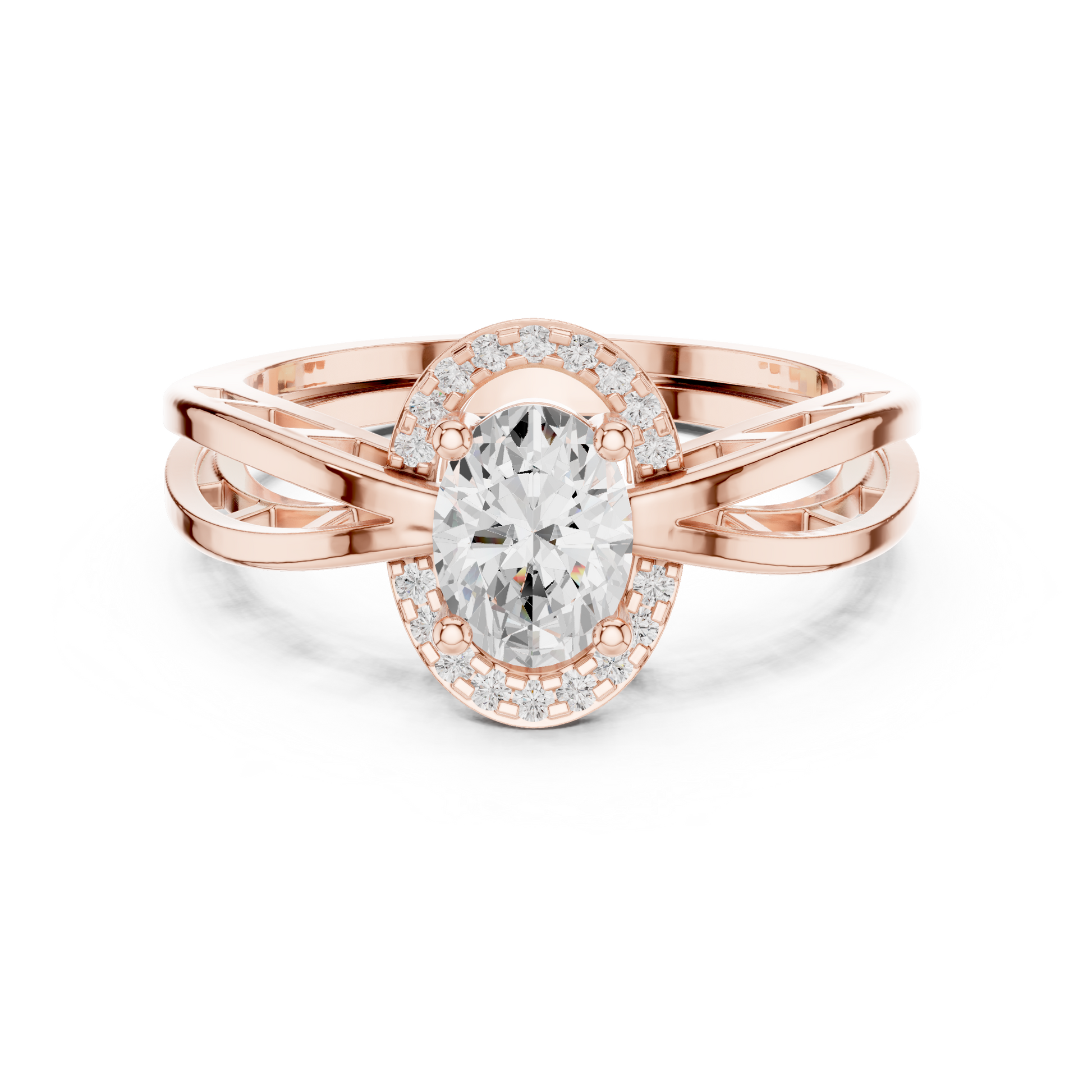 Round Halo Lab Grown Diamond Ring