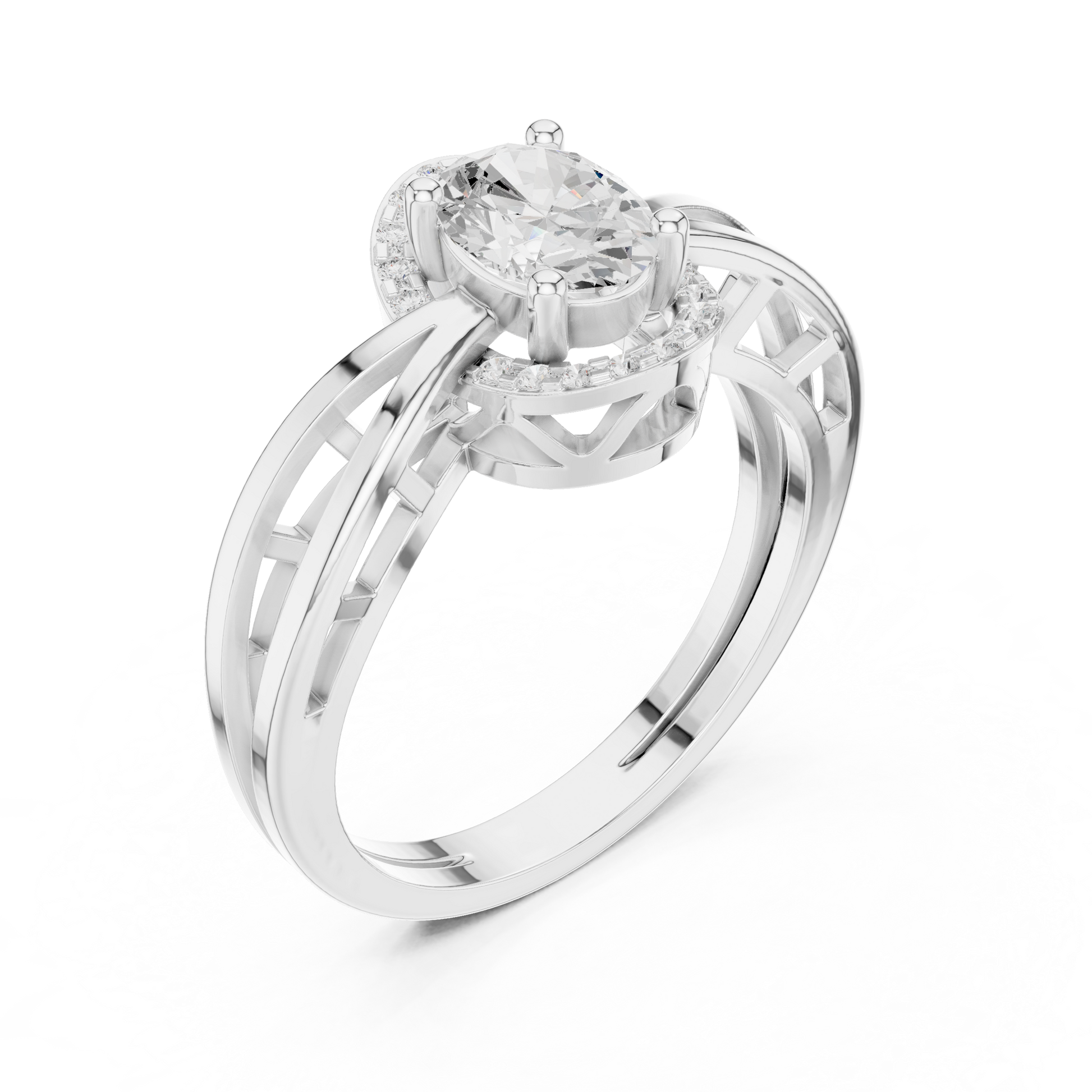 Round Halo Lab Grown Diamond Ring