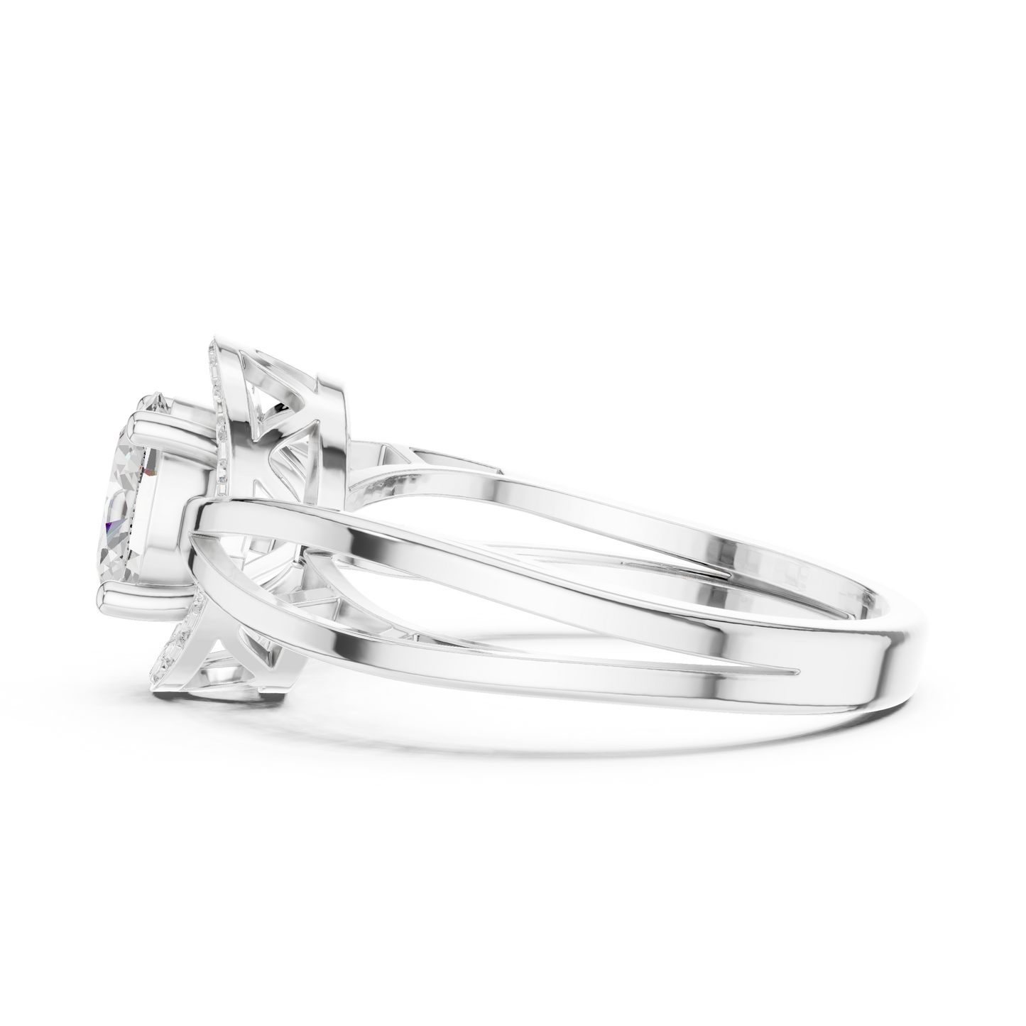 Round Halo Lab Grown Diamond Ring