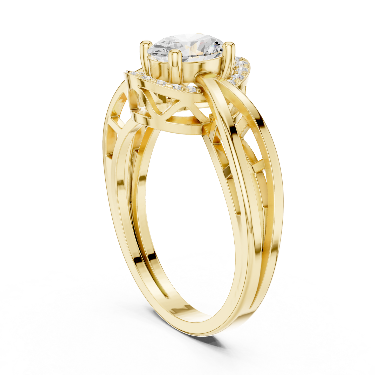 Round Halo Lab Grown Diamond Ring