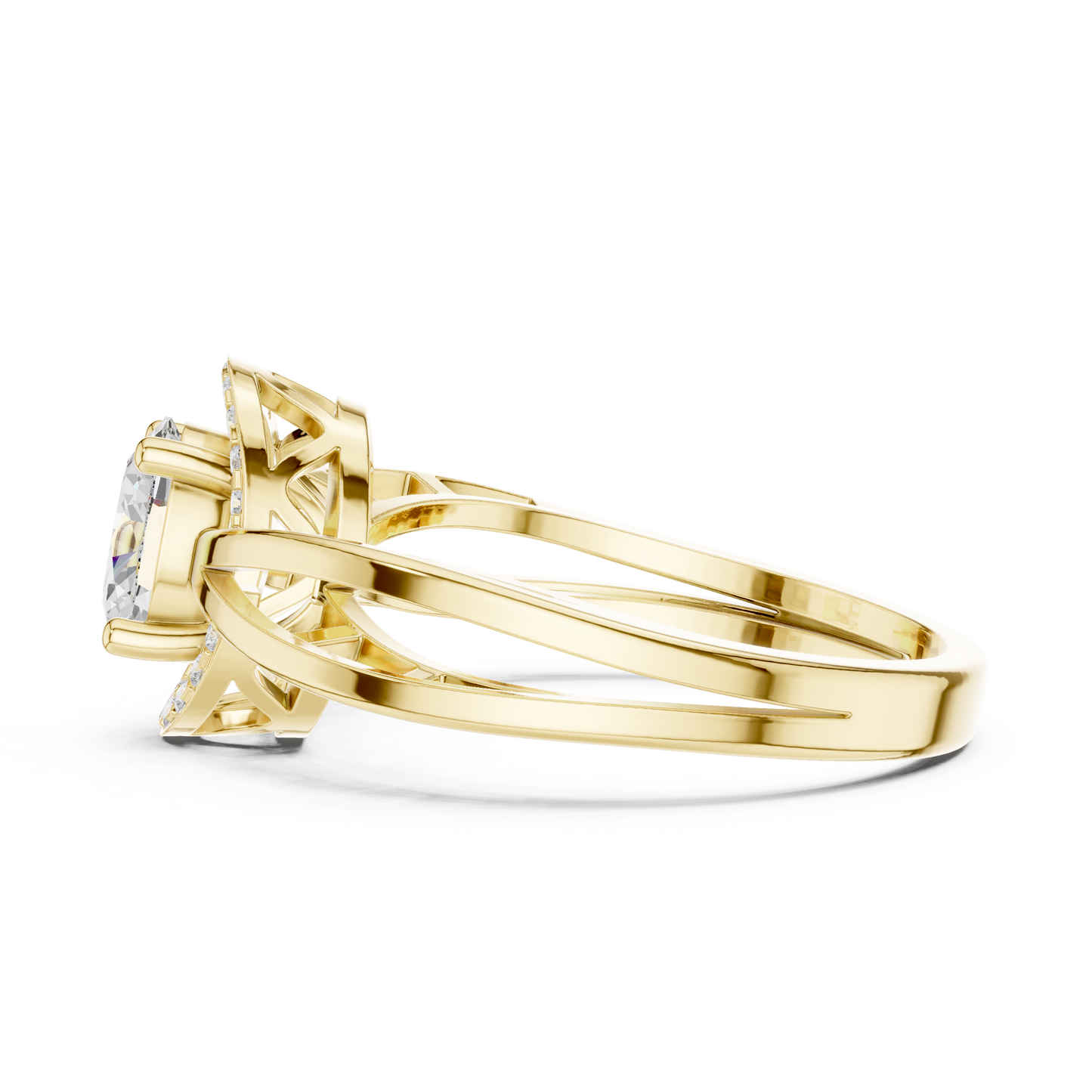 Round Halo Lab Grown Diamond Ring