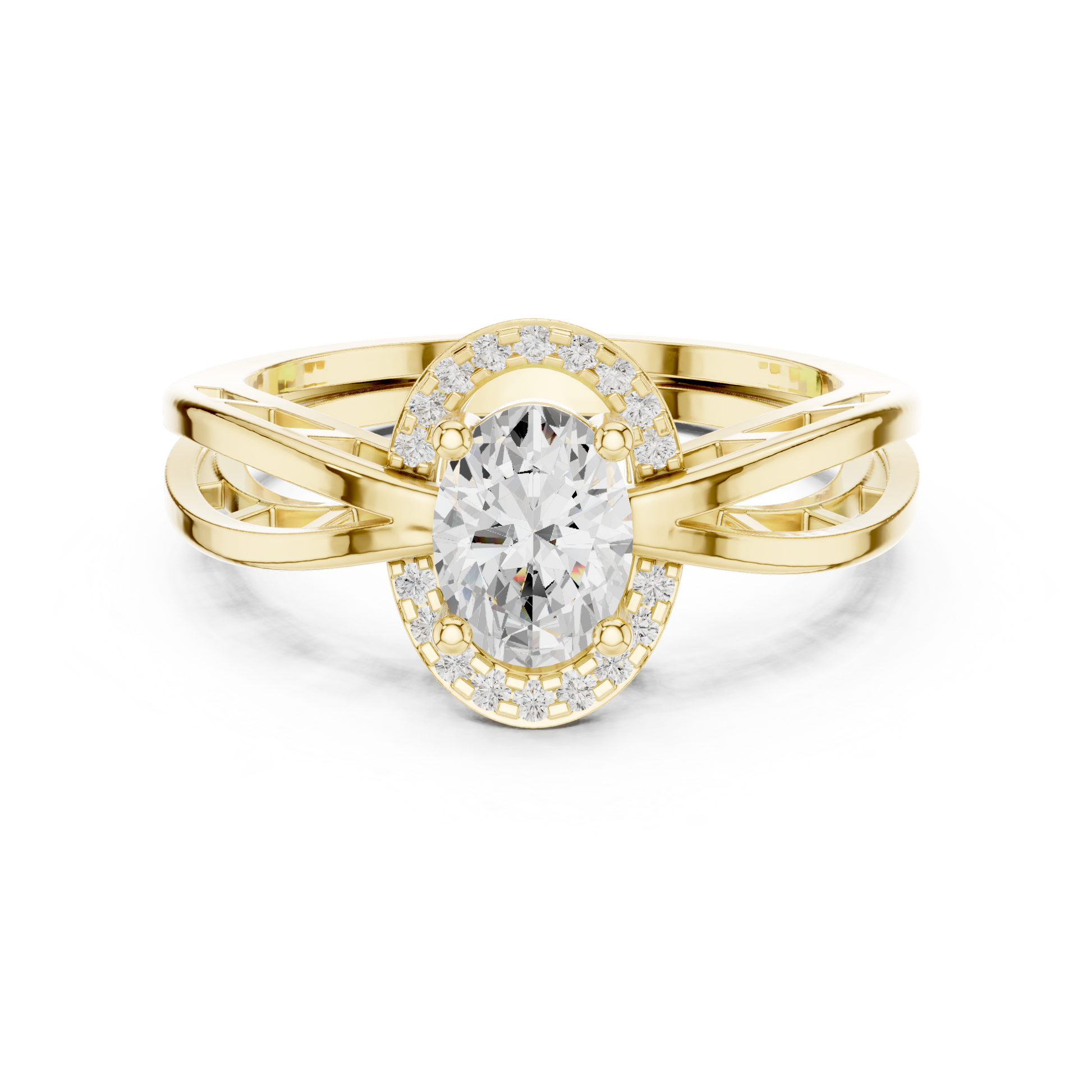 Round Halo Lab Grown Diamond Ring