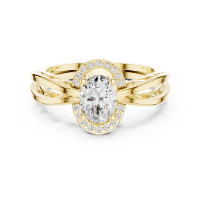 Round Halo Lab Grown Diamond Ring