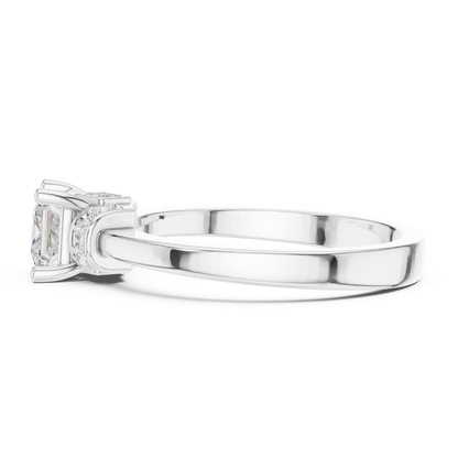Round Halo Lab Grown Diamond Ring