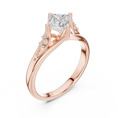 Mixed Shape Lab Grown Diamond Side Stone Ring
