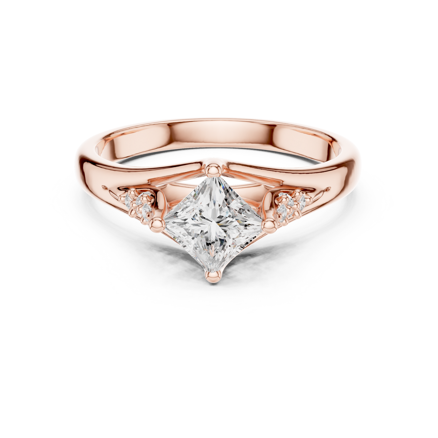 Mixed Shape Lab Grown Diamond Side Stone Ring