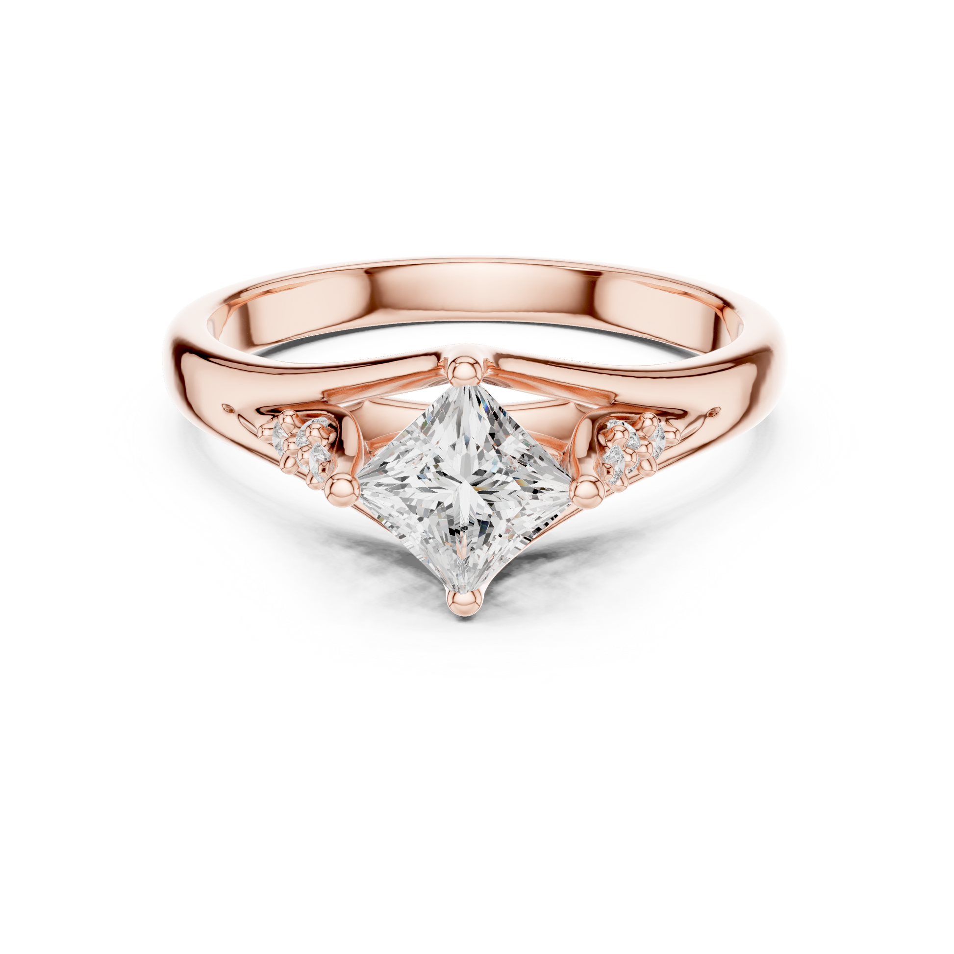 Mixed Shape Lab Grown Diamond Side Stone Ring