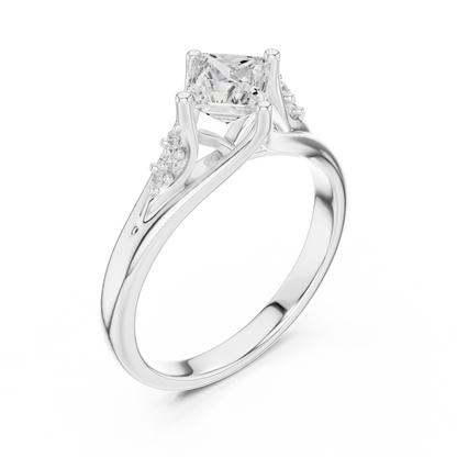 Mixed Shape Lab Grown Diamond Side Stone Ring