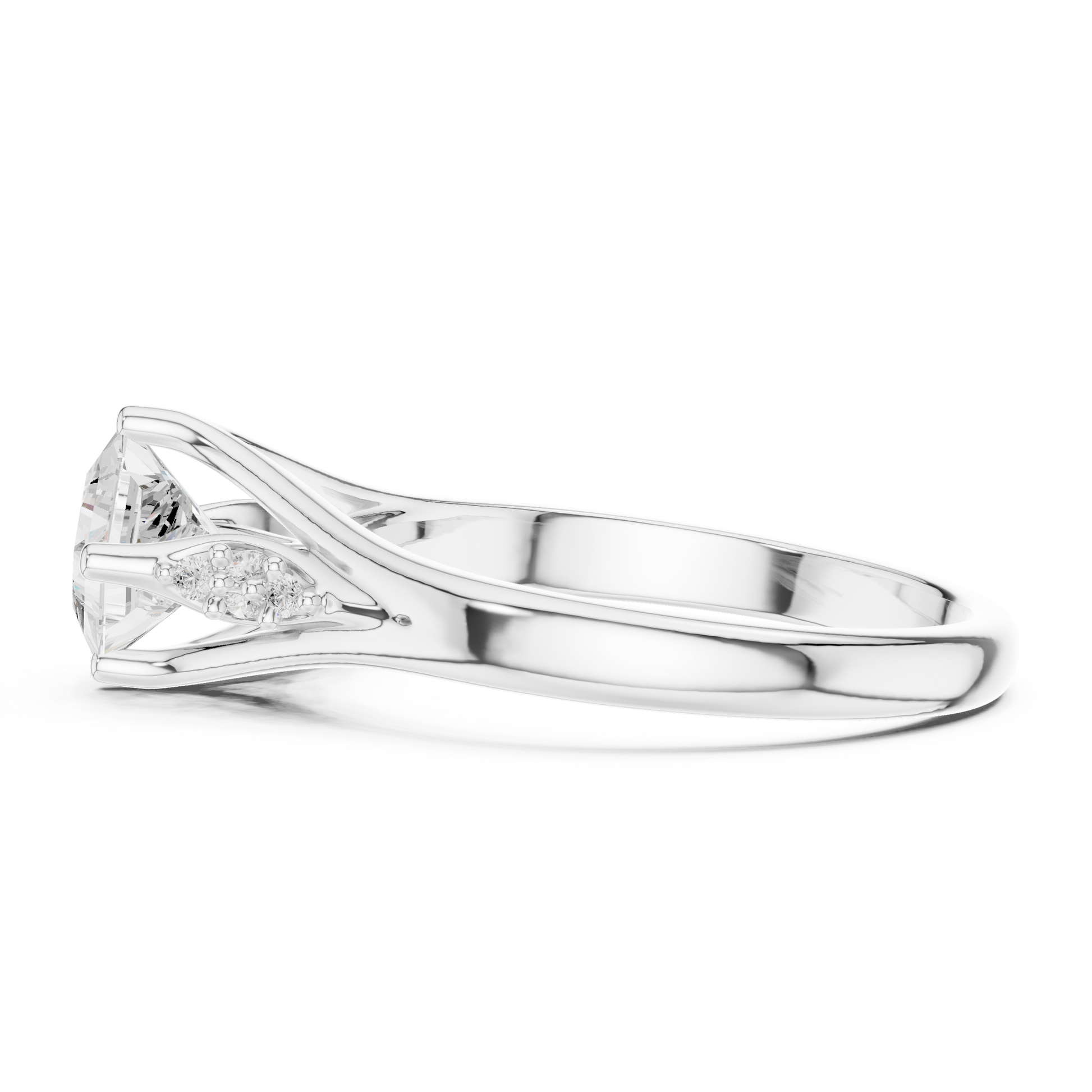 Mixed Shape Lab Grown Diamond Side Stone Ring