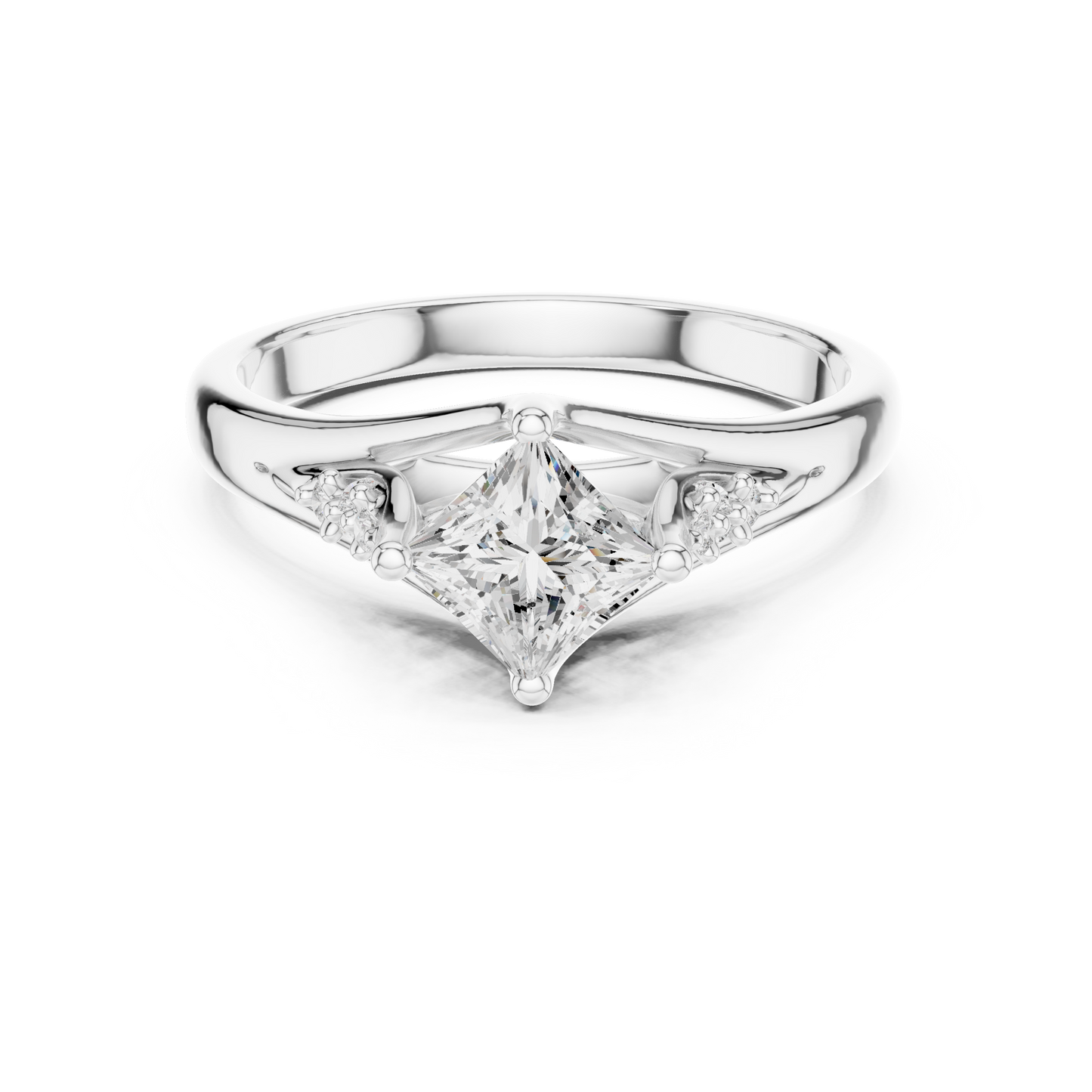 Mixed Shape Lab Grown Diamond Side Stone Ring