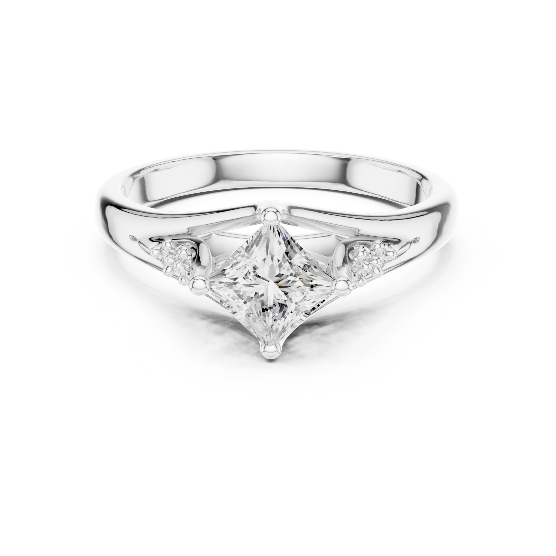 Mixed Shape Lab Grown Diamond Side Stone Ring