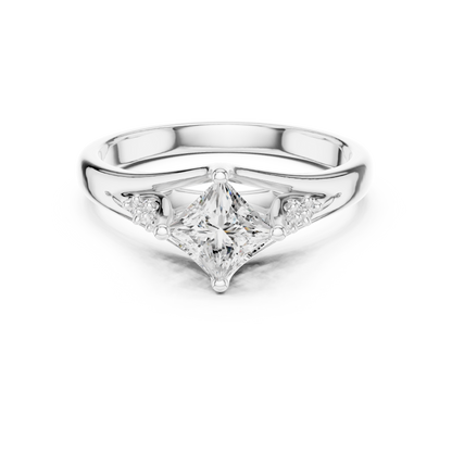 Mixed Shape Lab Grown Diamond Side Stone Ring