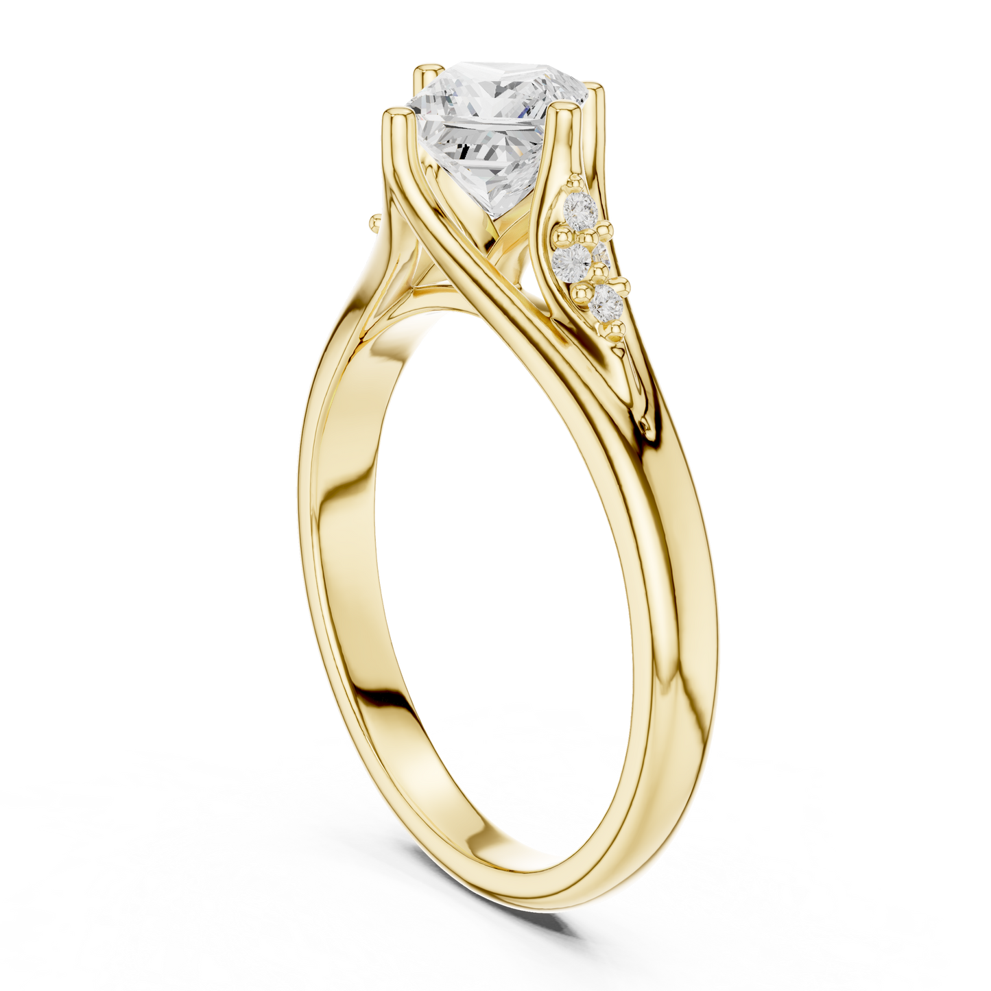Mixed Shape Lab Grown Diamond Side Stone Ring