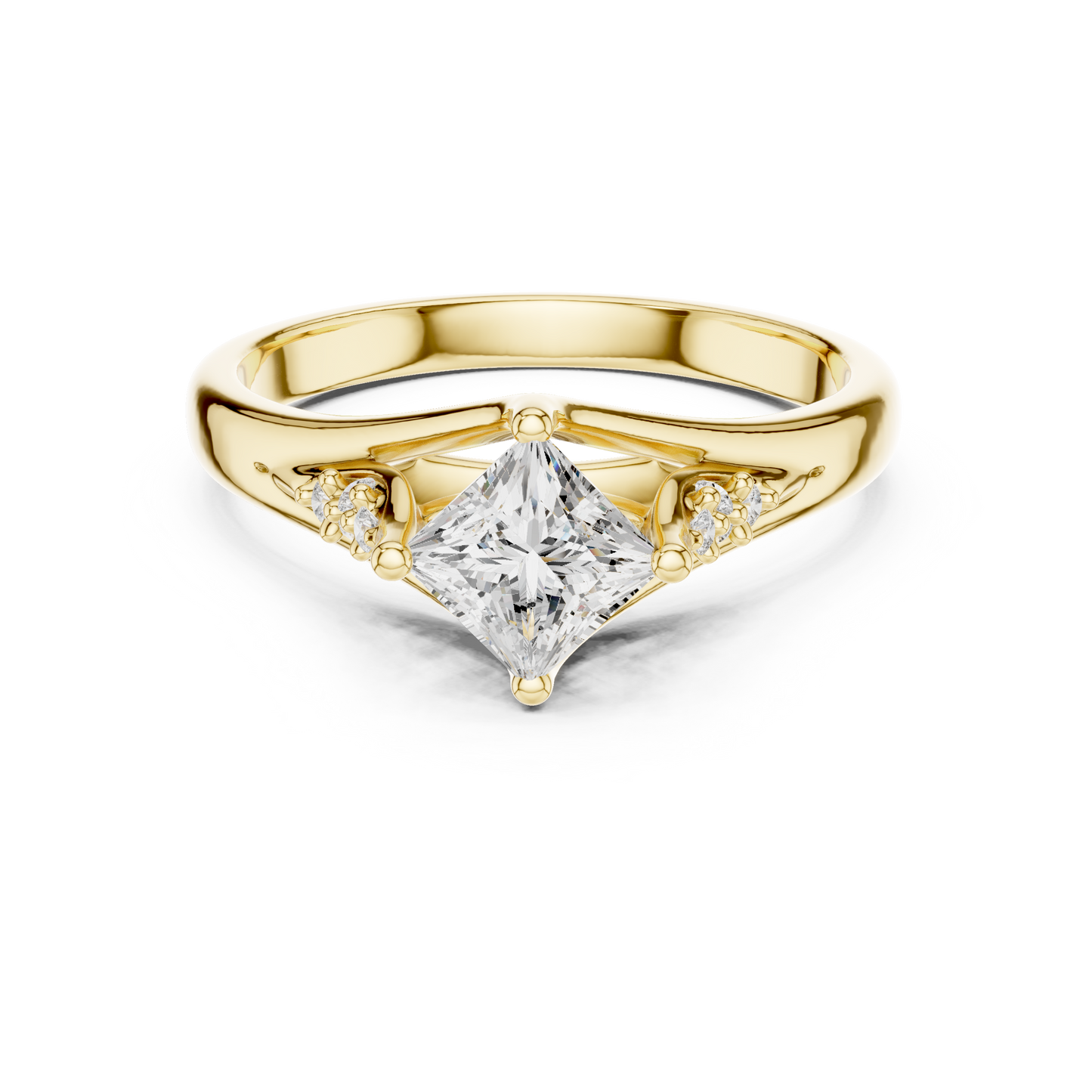 Mixed Shape Lab Grown Diamond Side Stone Ring