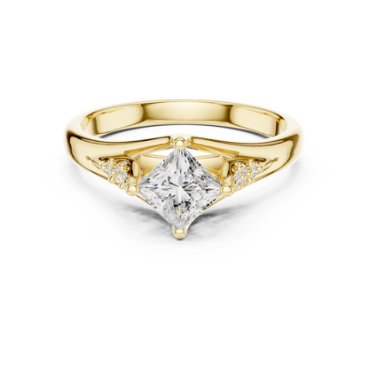 Mixed Shape Lab Grown Diamond Side Stone Ring