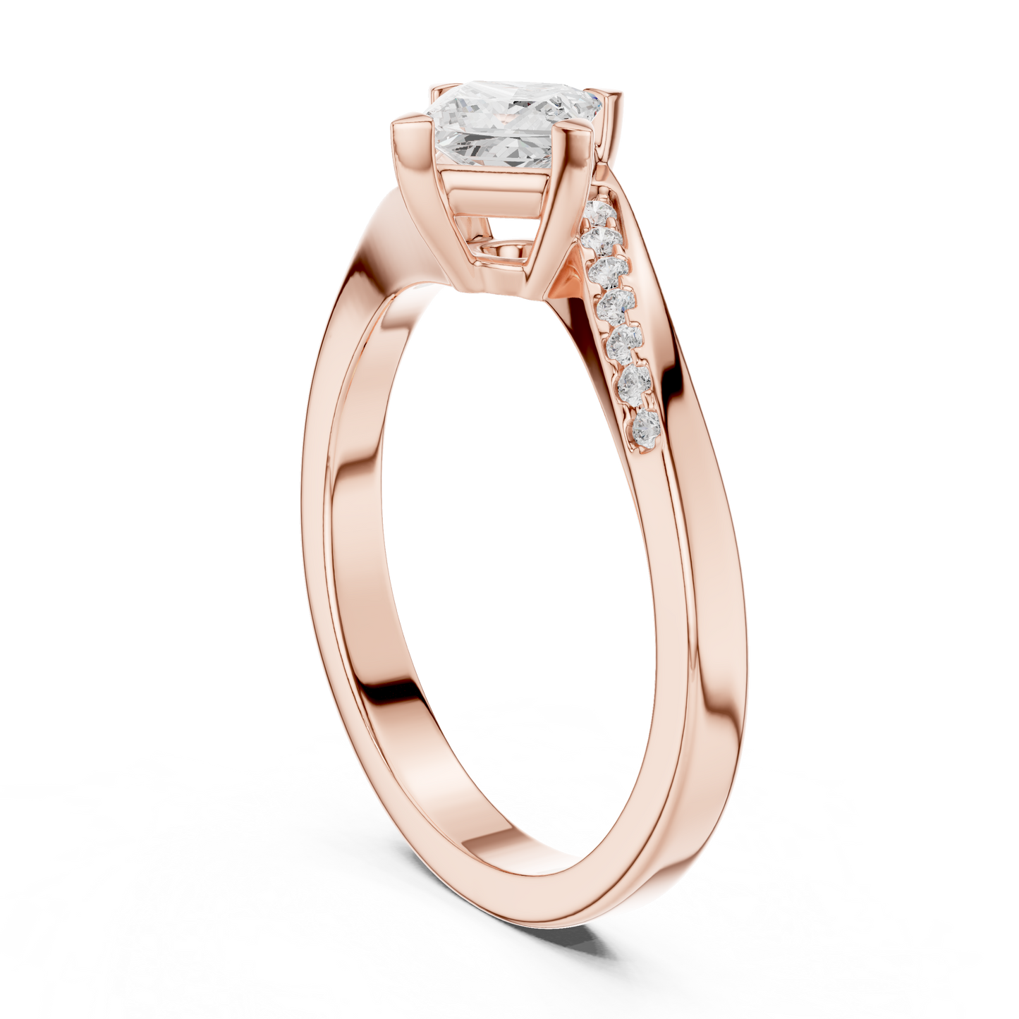 Mixed Shape Lab Grown Diamond Side Stone Ring