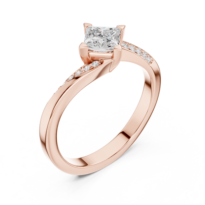 Mixed Shape Lab Grown Diamond Side Stone Ring