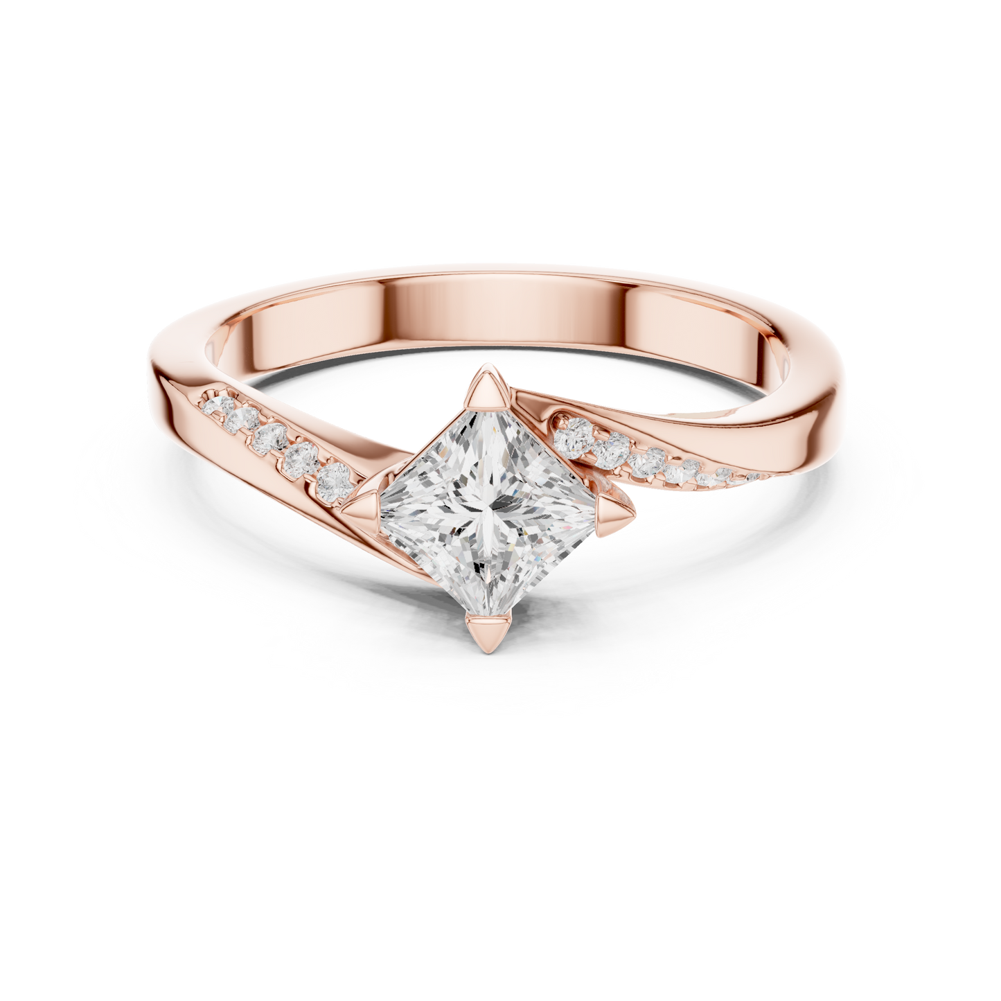 Mixed Shape Lab Grown Diamond Side Stone Ring