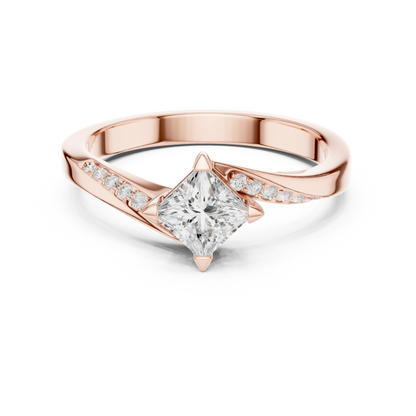 Mixed Shape Lab Grown Diamond Side Stone Ring