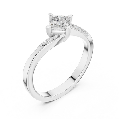 Mixed Shape Lab Grown Diamond Side Stone Ring