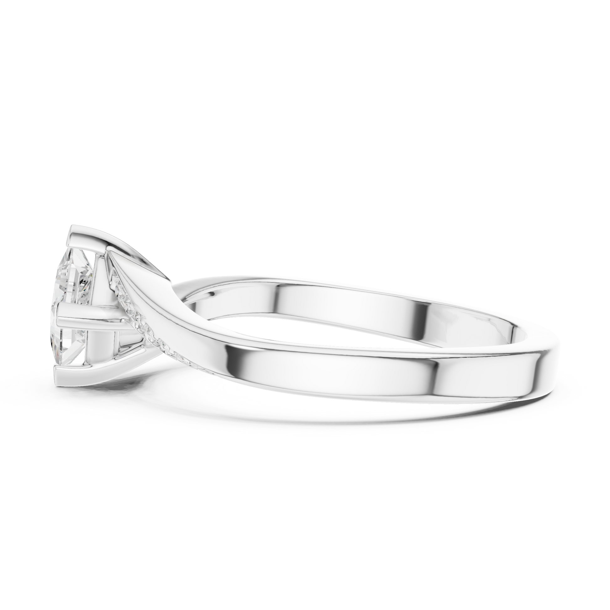 Mixed Shape Lab Grown Diamond Side Stone Ring