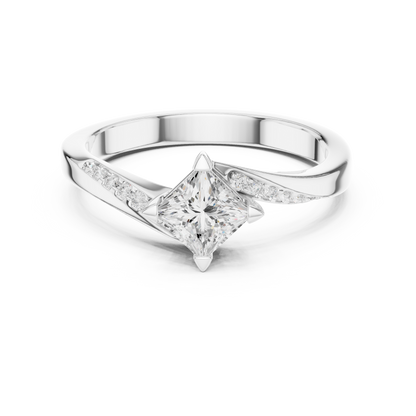 Mixed Shape Lab Grown Diamond Side Stone Ring