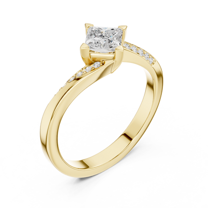 Mixed Shape Lab Grown Diamond Side Stone Ring