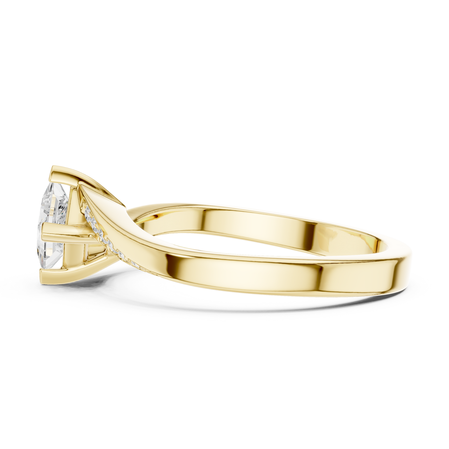 Mixed Shape Lab Grown Diamond Side Stone Ring