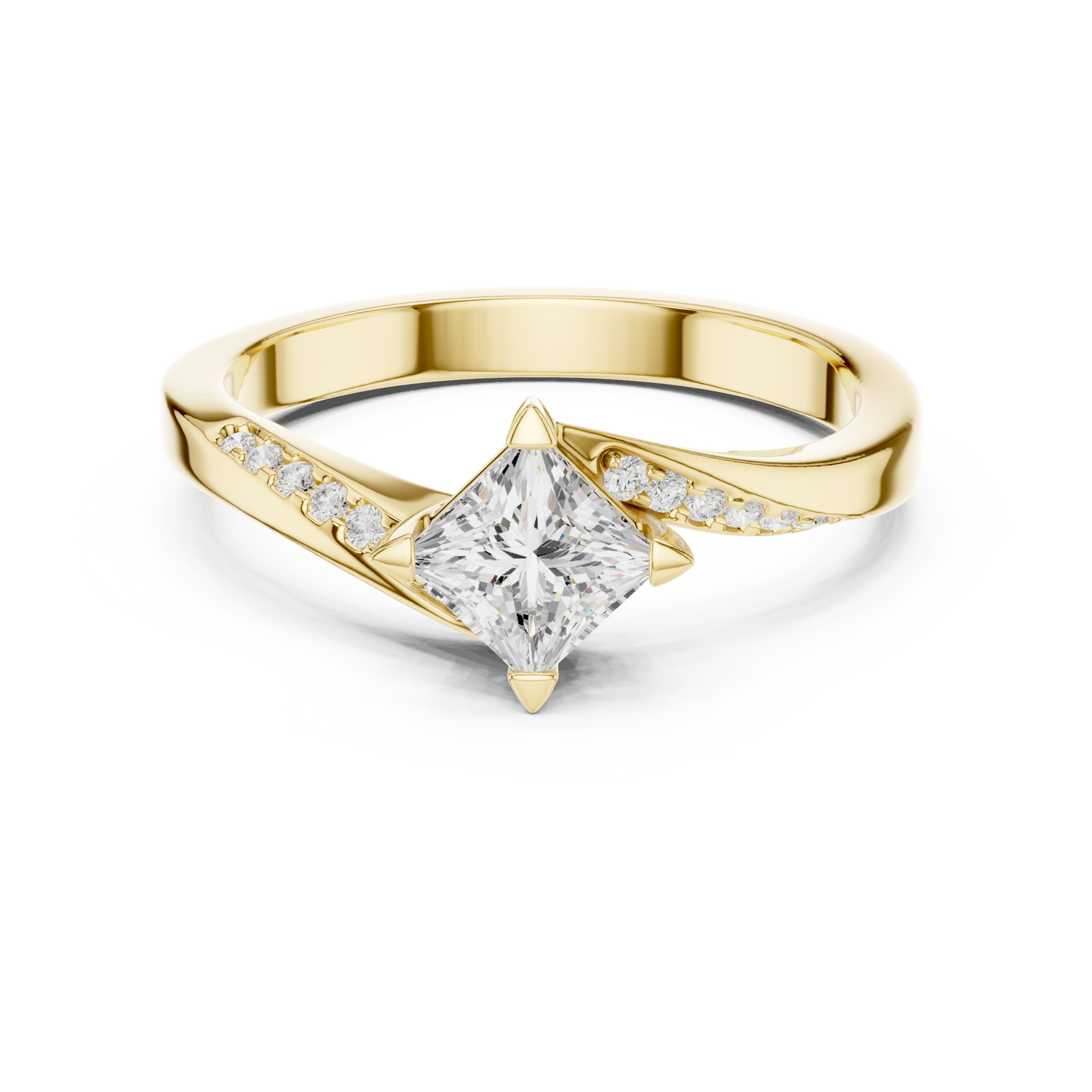Mixed Shape Lab Grown Diamond Side Stone Ring