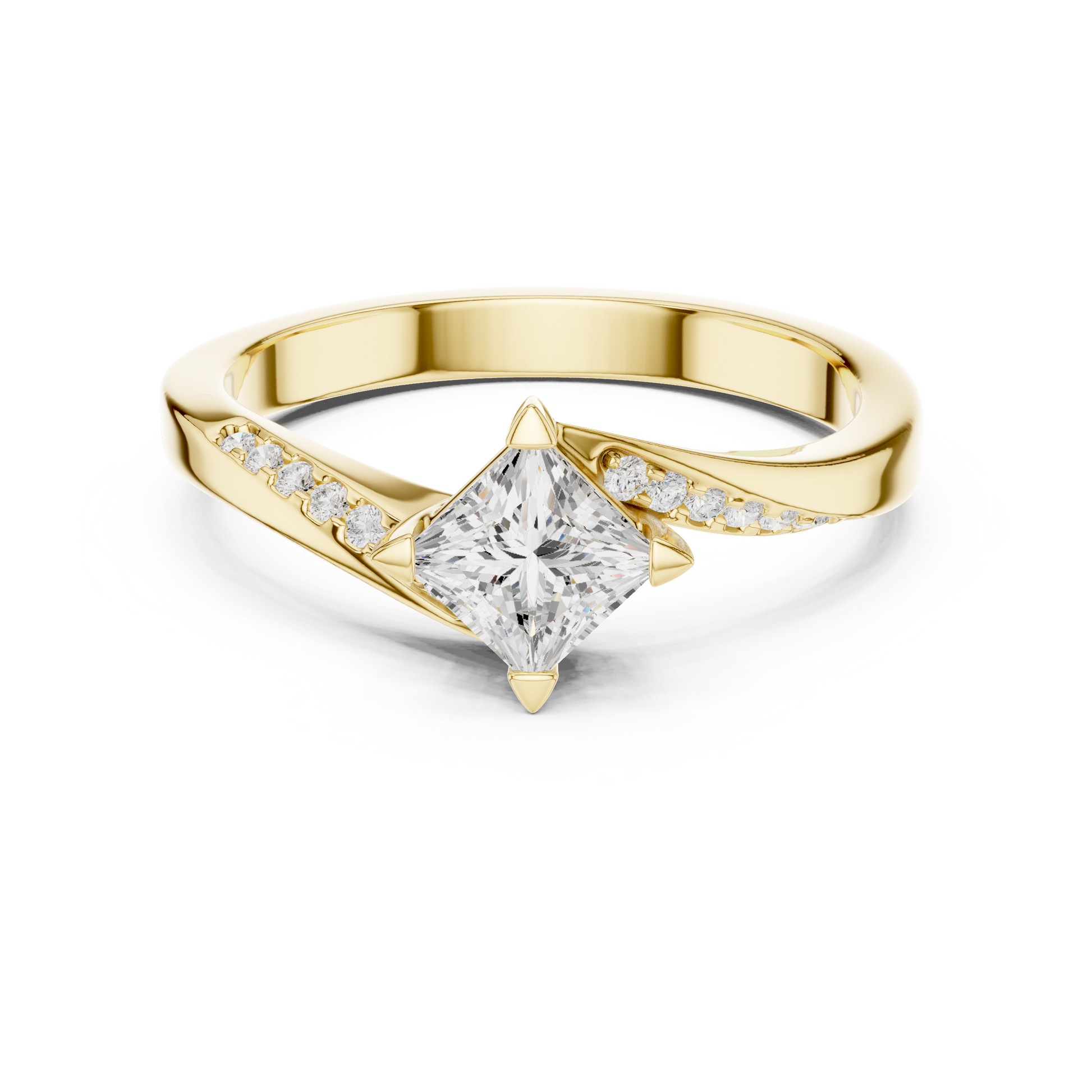 Mixed Shape Lab Grown Diamond Side Stone Ring