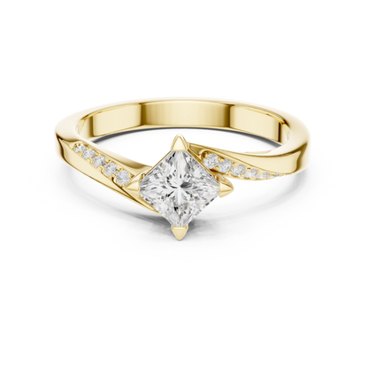 Mixed Shape Lab Grown Diamond Side Stone Ring