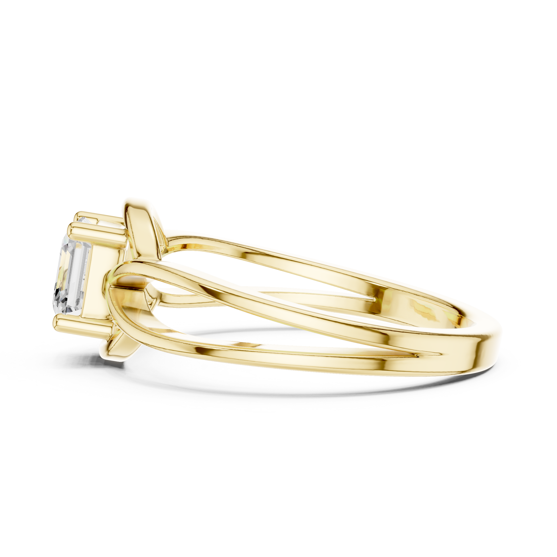 Asscher Solitaire Lab Grown Diamond Ring