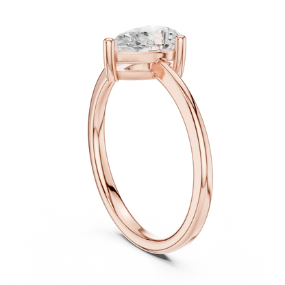 Round Solitaire Lab Grown Diamond Ring