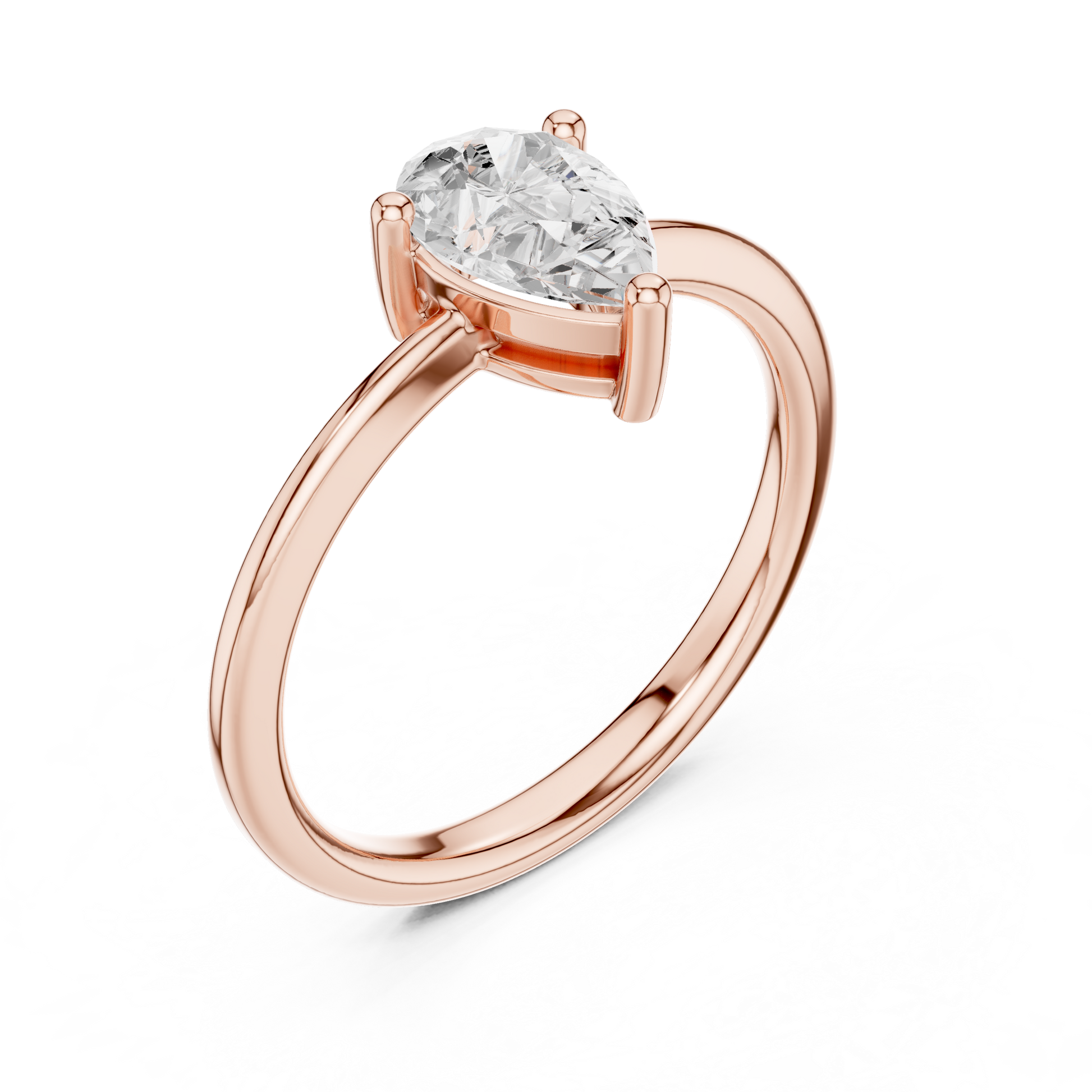 Round Solitaire Lab Grown Diamond Ring