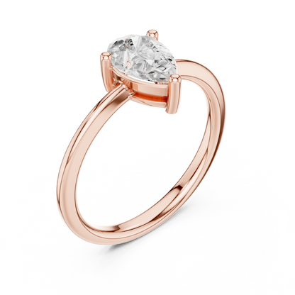 Round Solitaire Lab Grown Diamond Ring
