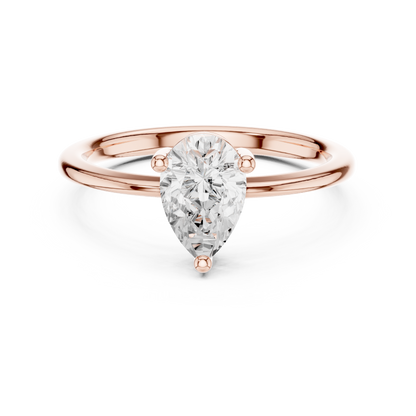 Round Solitaire Lab Grown Diamond Ring