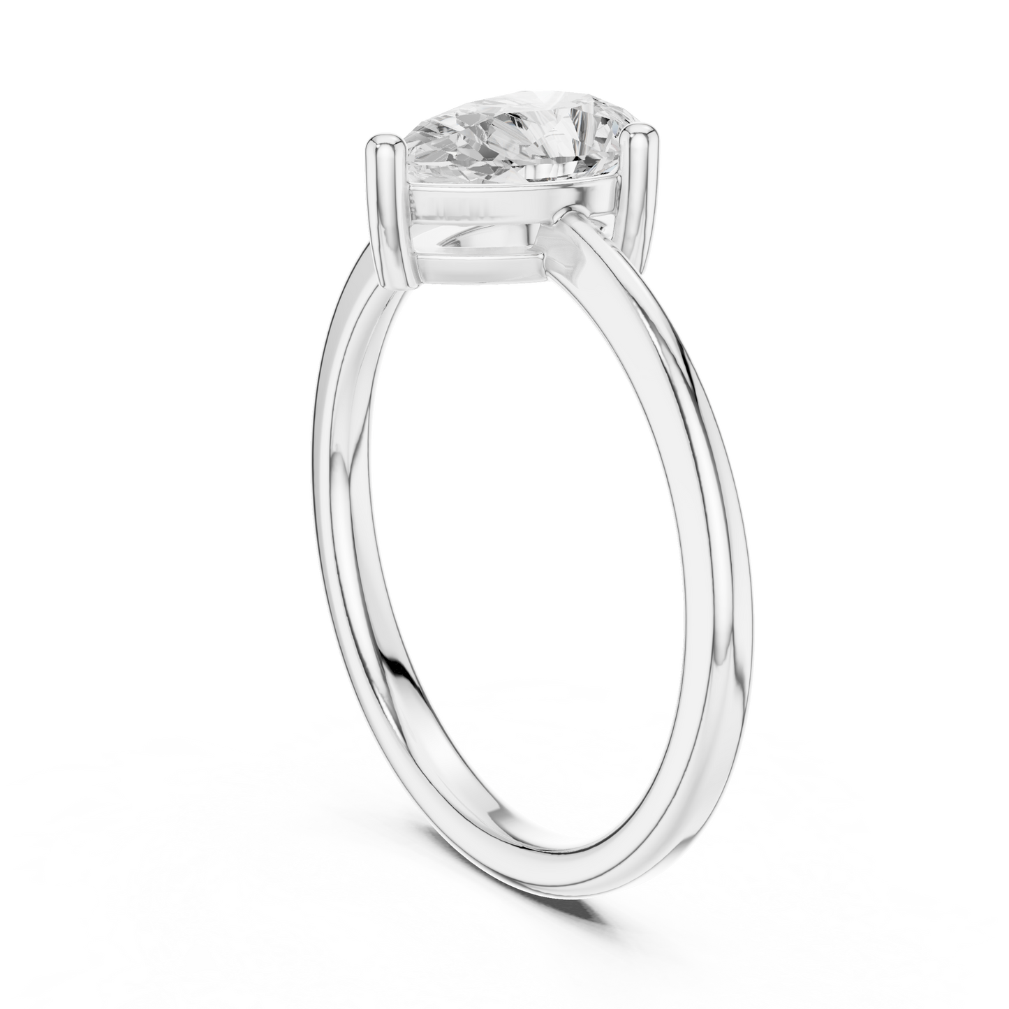 Round Solitaire Lab Grown Diamond Ring